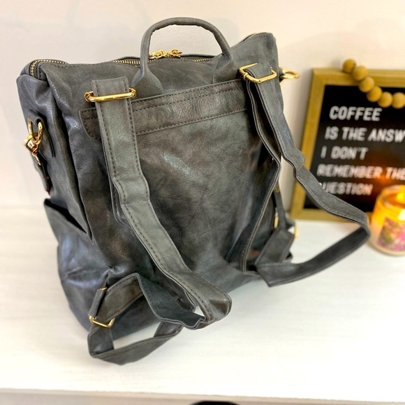 Brand NEW! Grey Camden Bag w/Aqua Geo Lavender Crossbody Strap💜💙 - Picture 13 of 16